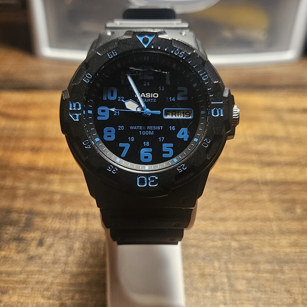 Casio Black and Blue Sports Watch